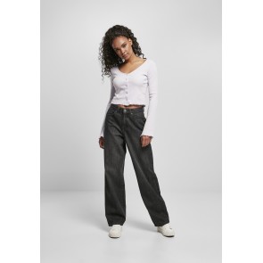 Urban Classics Dames Cropped Rib Cardigan softlilac
