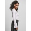 Urban Classics Dames Cropped Rib Cardigan softlilac