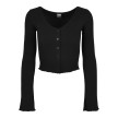 Urban Classics Dames Cropped Rib Cardigan zwart