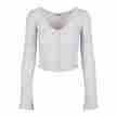 Urban Classics Dames Cropped Rib Cardigan softlilac