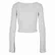Urban Classics Dames Cropped Rib Cardigan softlilac