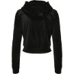 Urban Classics Dames korte fluwelen Hoodie met Rits