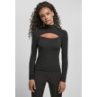 Urban Classics Dames Cut-Out Turtleneck Longsleeve