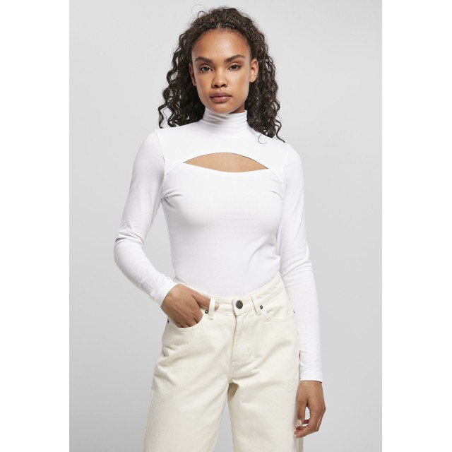 Urban Classics Classics TB4513 Dames Turtleneck Shirt met Open Halslijn
