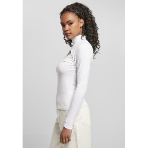 Urban Classics Dames Cut-Out Turtleneck Longsleeve