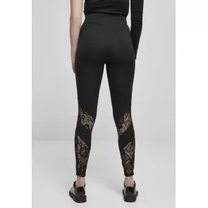Urban Classics Dames Highwaist Lace Inset Leggings