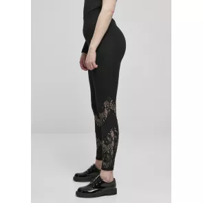 Urban Classics Dames Highwaist Lace Inset Leggings