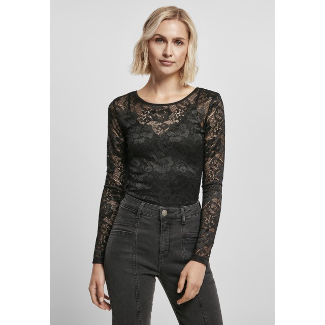 Urban Classics TB4511 Dames Body van Kant met Lange Mouwen