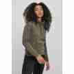 Urban Classics Dames Organische Hoodie olive voorkant