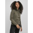 Urban Classics Dames Organische Hoodie olive voorkant
