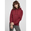 Urban Classics Dames Organische Hoodie burgundy voorkant