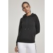 Urban Classics Dames Organische Hoodie zwart voorkant