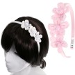 Alista B07749 Satijnen Haarband met Bloemen