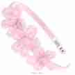 Alista B07749 Satijnen Haarband met Bloemen Roze
