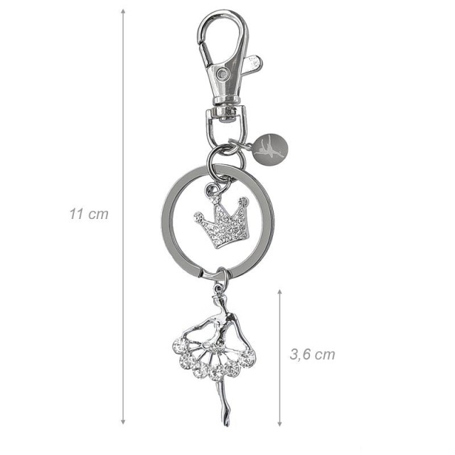 Alista Dancer Basics Alista B49002 Ballet Sleutelhanger met Strass Steentjes