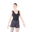 Ballet Rosa River dames balletpak mooie mesh rug lijnenpatroon korte broek
