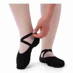 Papillon PA1014 Stretch Canvas Balletschoenen met Splitzool Zwart
