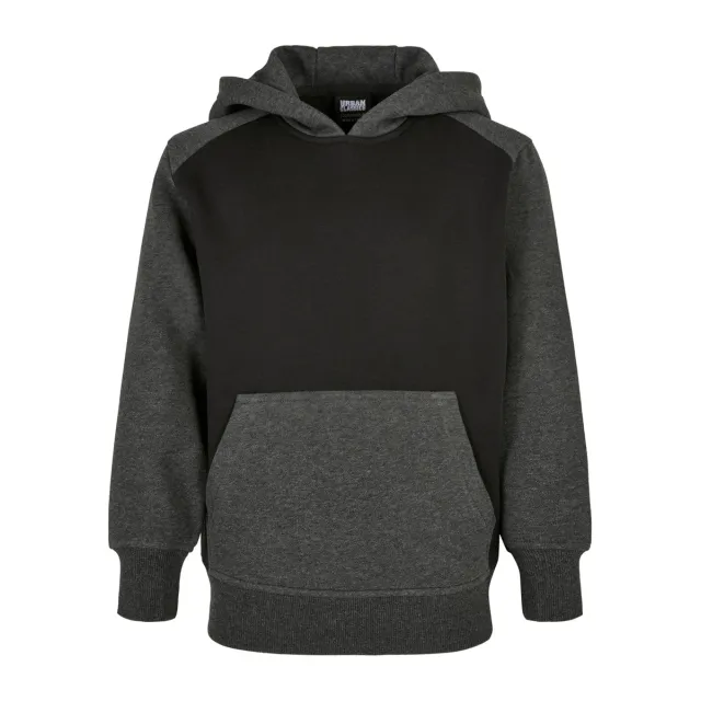 Urban Classics Tweekleurige raglanhoodie met capuchon voor jongens