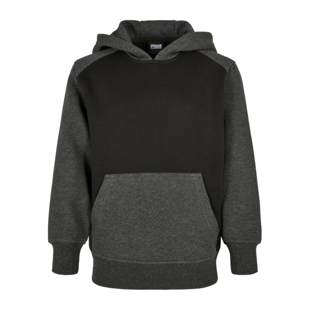 Urban Classics Tweekleurige raglanhoodie met capuchon voor jongens