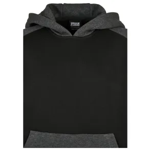 Urban Classics raglanhoodie zwarty voorkant