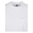 Urban Classics  Basic T-shirt UCK4123 met zak wit halsband