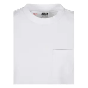 Urban Classics  Basic T-shirt UCK4123 met zak wit halsband