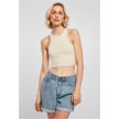 Urban Classics Dames Cropped Rib Top Beige
