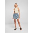 Urban Classics Dames Cropped Rib Top Beige