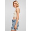 Urban Classics Dames Cropped Rib Top Beige links