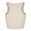 Urban Classics Dames Cropped Rib Top Beige rug