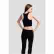 Urban Classics Dames Cropped Rib Top Zwart achter