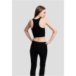Urban Classics Dames Cropped Rib Top Zwart achter