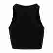 Urban Classics Dames Cropped Rib Top Zwart rug