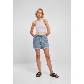Urban Classics Dames Cropped Rib Top Lilac