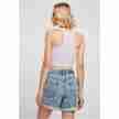 Urban Classics Dames Cropped Rib Top Lilac achter
