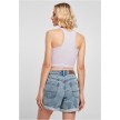 Urban Classics Dames Cropped Rib Top Lilac achter