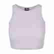 Urban Classics Dames Cropped Rib Top Lilac voorkant