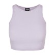 Urban Classics Dames Cropped Rib Top Lilac voorkant