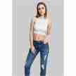 Urban Classics Dames Cropped Rib Top Wit