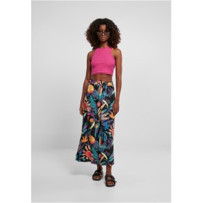 Urban Classics Dames Cropped Rib Top Fuchsia