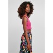 Urban Classics Dames Cropped Rib Top Fuchsia rechts
