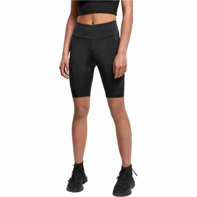 Urban Classics Dames Kortebroek met Hoge Taille Zwart