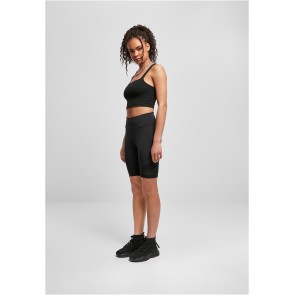 Urban Classics Dames Kortebroek met Hoge Taille Zwart