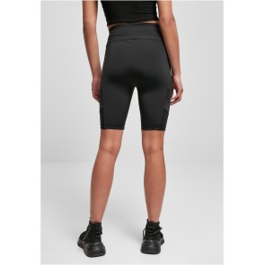 Urban Classics Dames Kortebroek met Hoge Taille Zwart