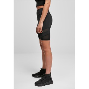 Urban Classics Dames Kortebroek met Hoge Taille Zwart