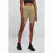 Urban Classics Dames Kortebroek met Hoge Taille Khaki