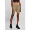 Urban Classics Dames Kortebroek met Hoge Taille Khaki