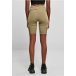 Urban Classics Dames Kortebroek met Hoge Taille Khaki