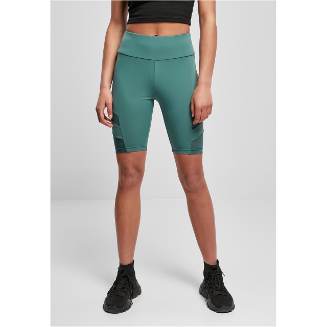 Urban Classics Dames Kortebroek met Hoge Taille Zeeblauw