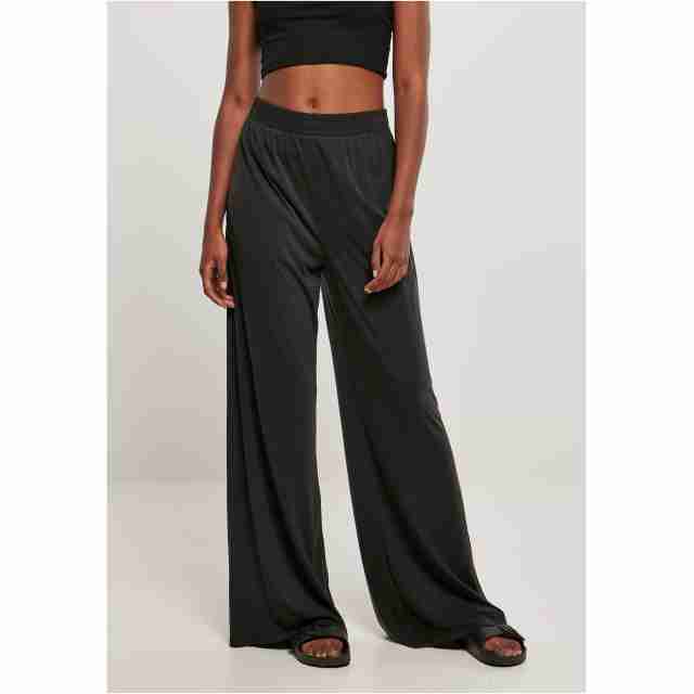 Urban Classics Dames Ballroom broek met wijde pijpen